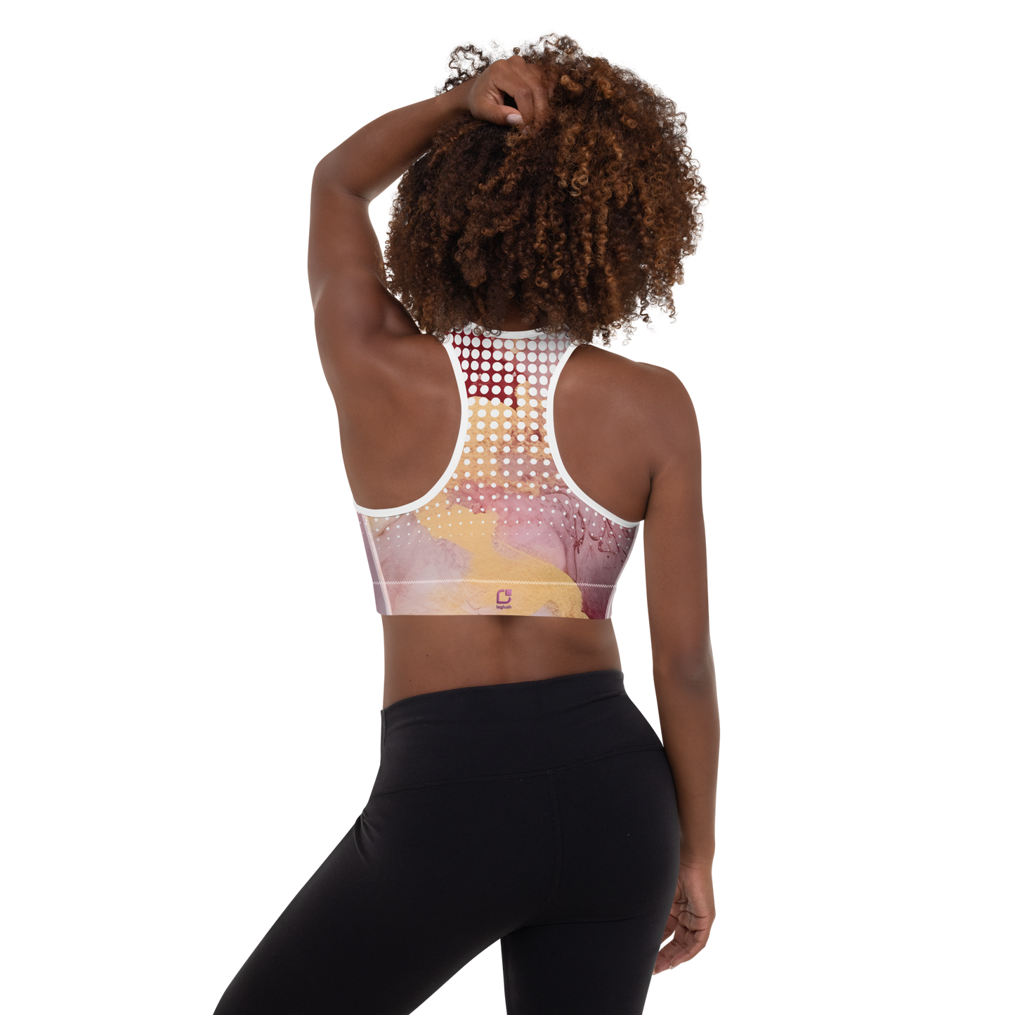 Pink Watercolor Sports Bra