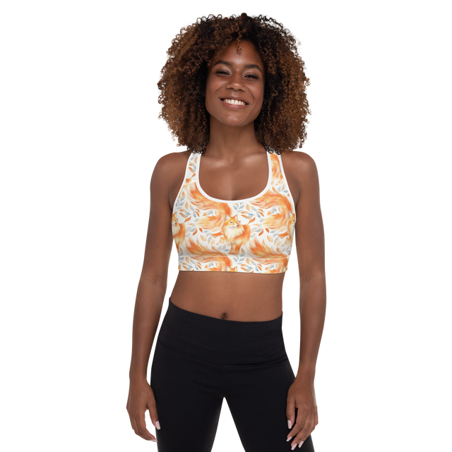 Watercolor Fox Sports Bra