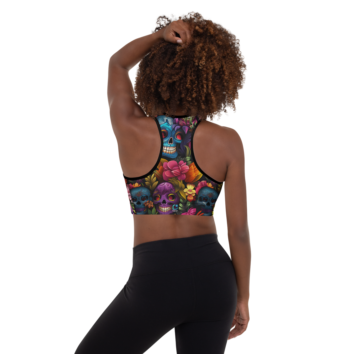 Tropical Sugarskull Sports Bra