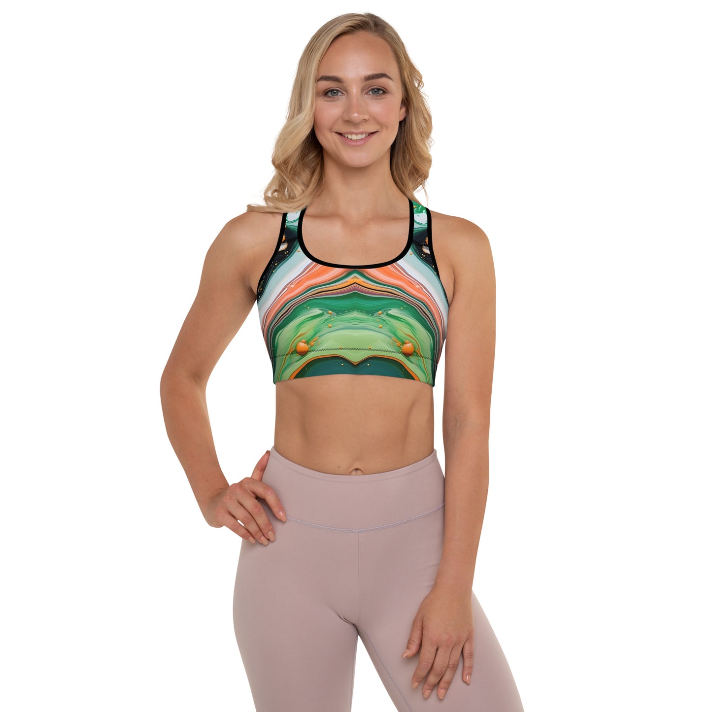 Abstract Liquid Sports Bra