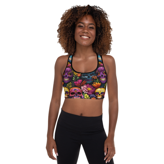Tropical Sugarskull Sports Bra