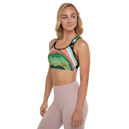 Abstract Liquid Sports Bra
