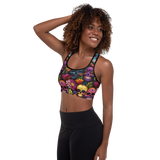 Tropical Sugarskull Sports Bra