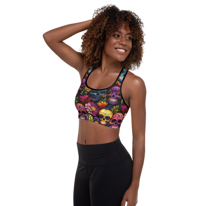Tropical Sugarskull Sports Bra