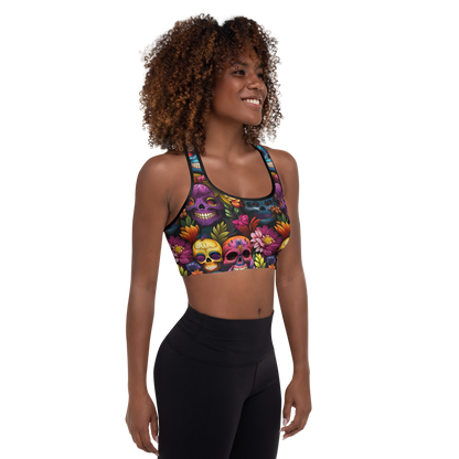 Tropical Sugarskull Sports Bra