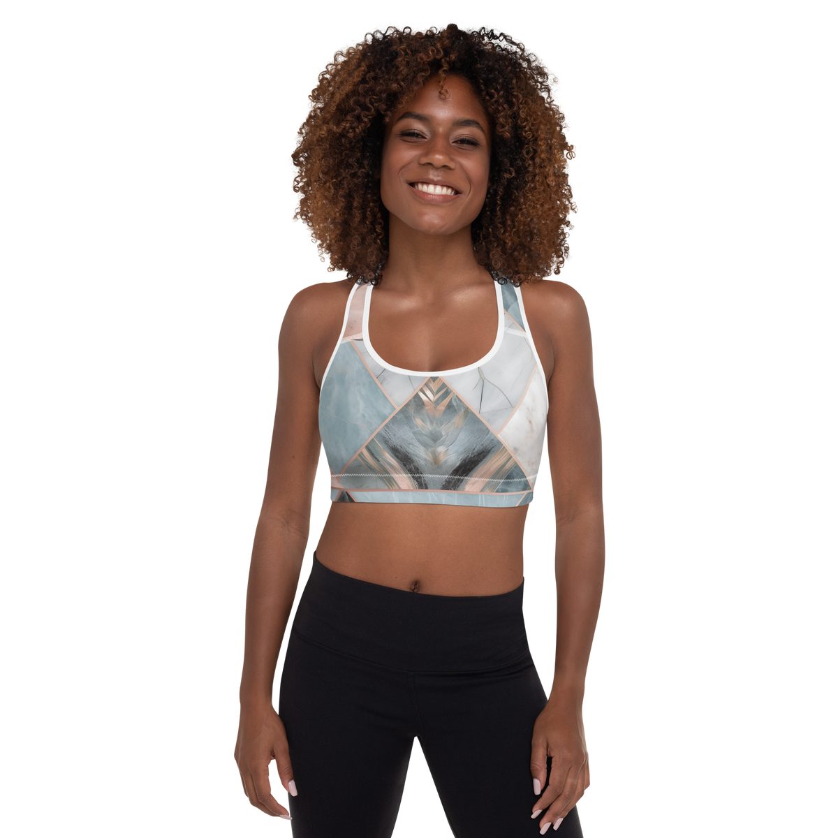 Pastel Marble Sports Bra