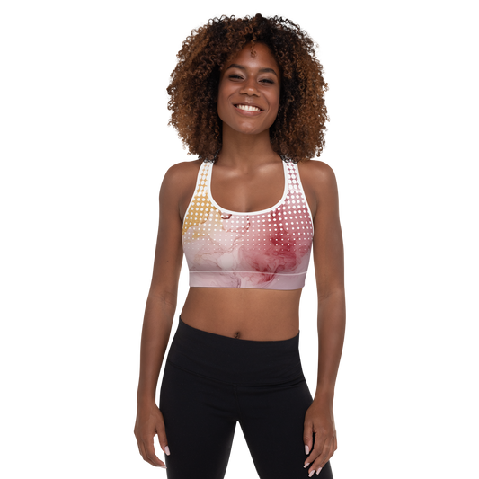 Pink Watercolor Sports Bra
