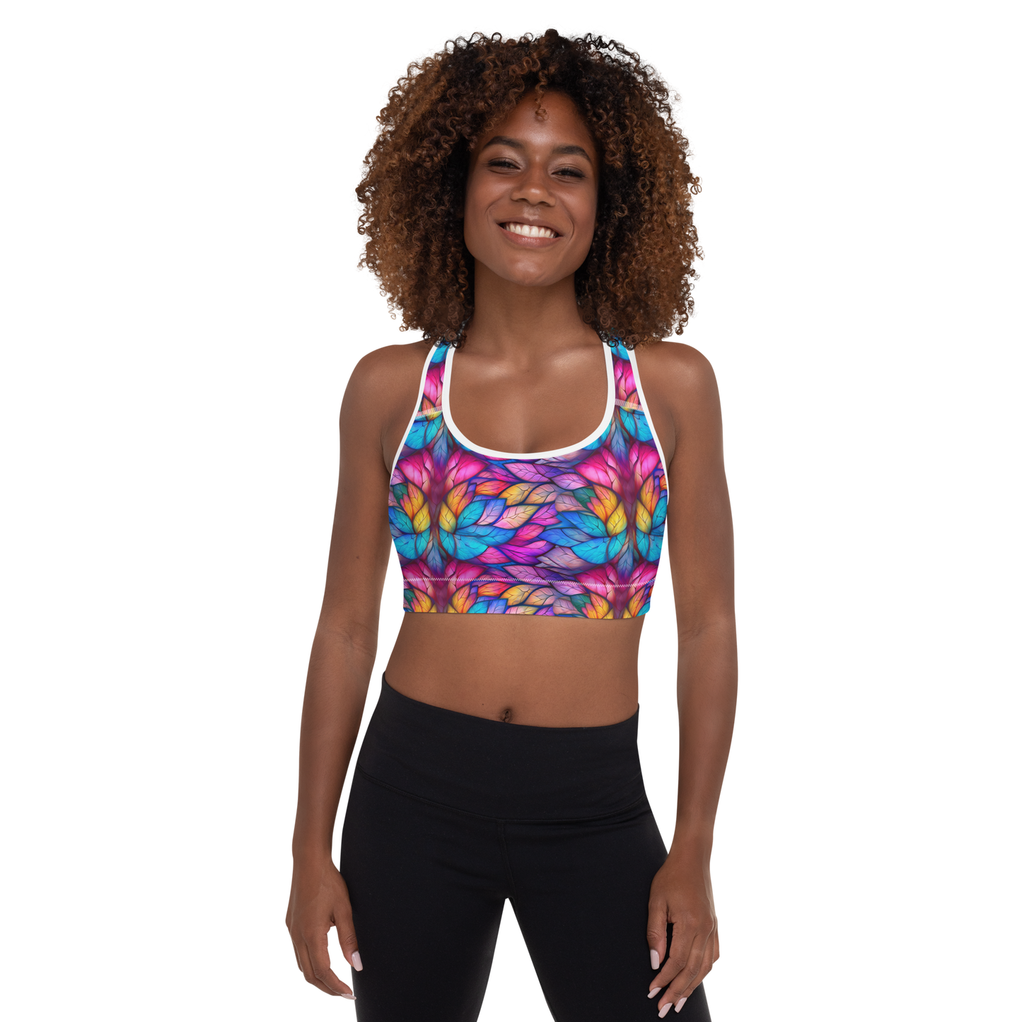 Psychedelic Leaves Sports Bra