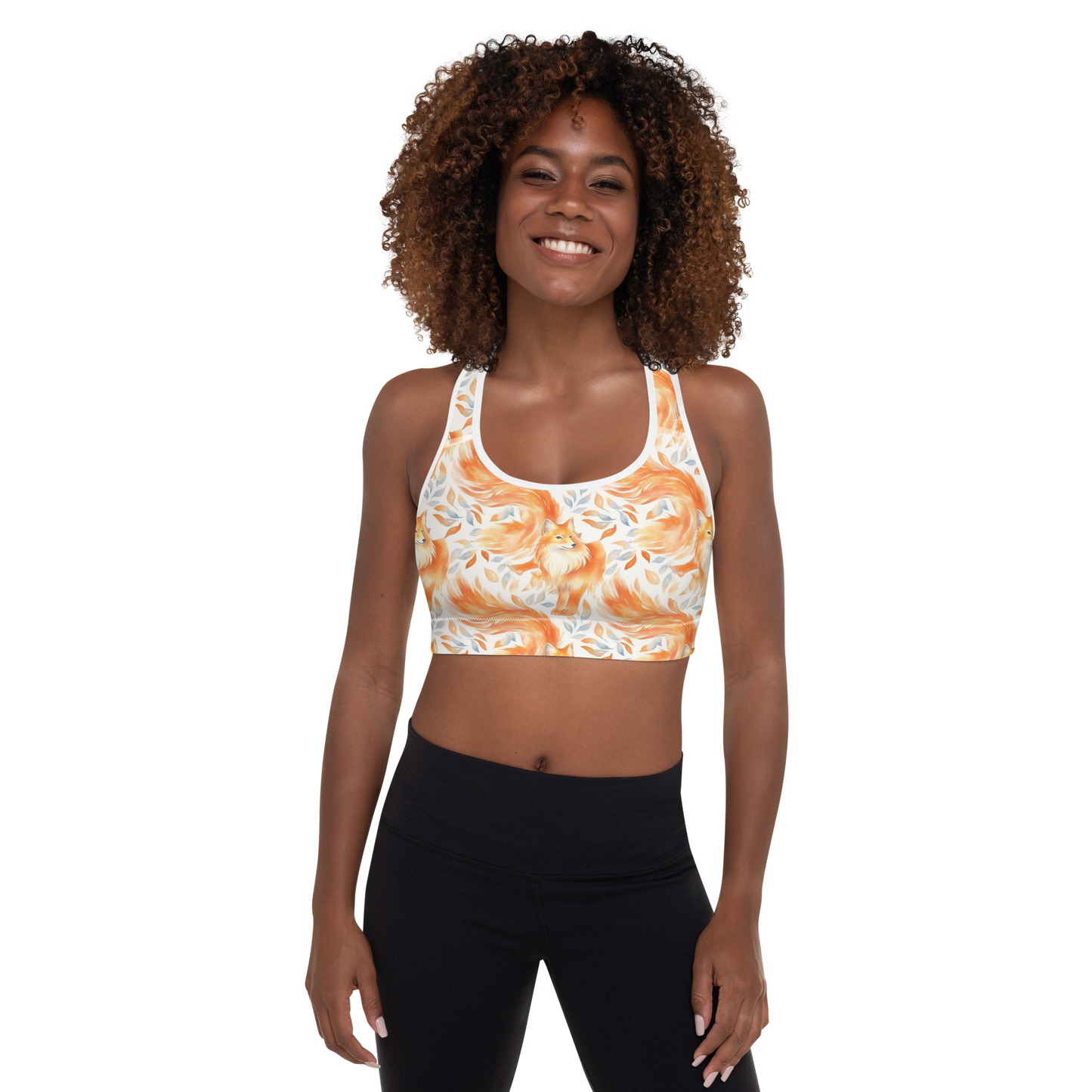 Watercolor Fox Sports Bra