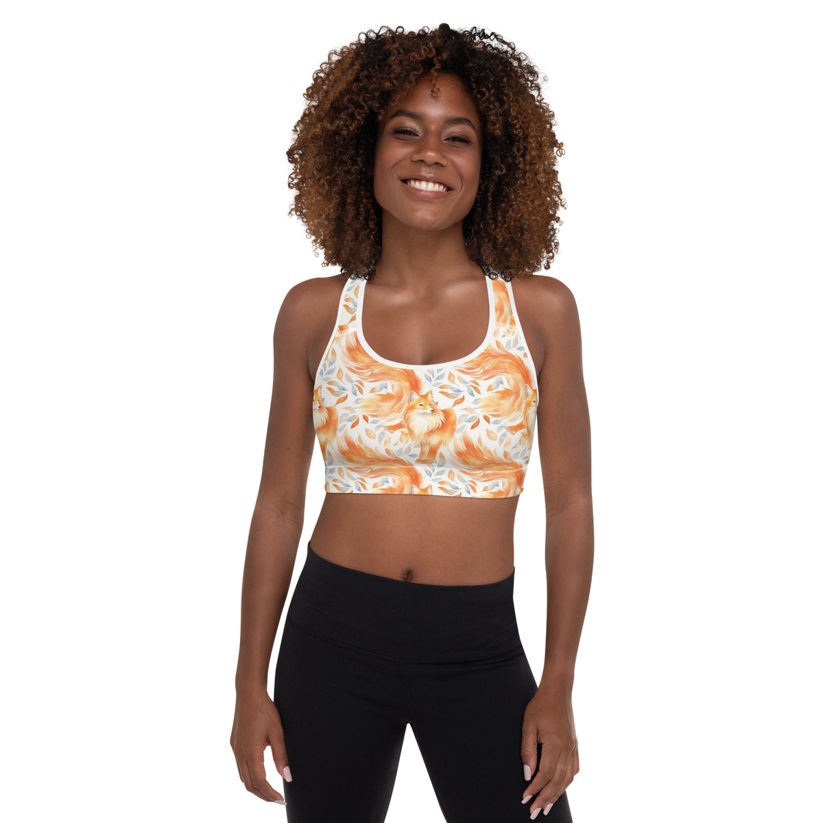 Watercolor Fox Sports Bra