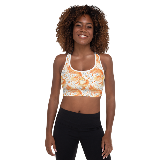 Watercolor Fox Sports Bra