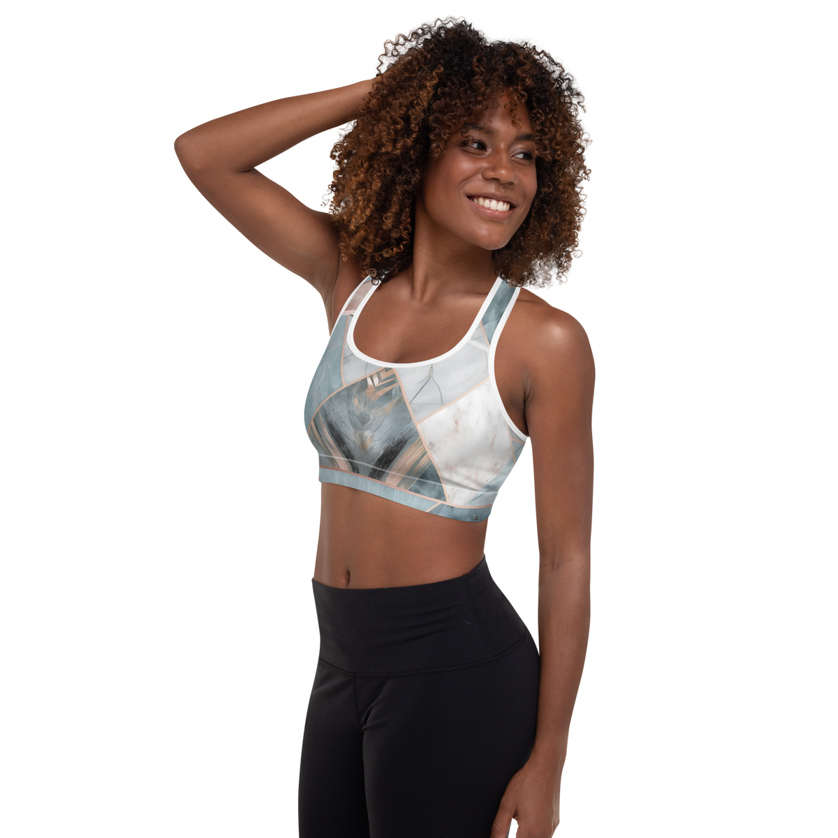 Pastel Marble Sports Bra