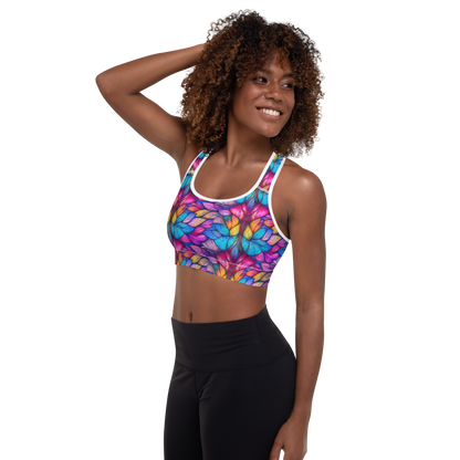 Psychedelic Leaves Sports Bra