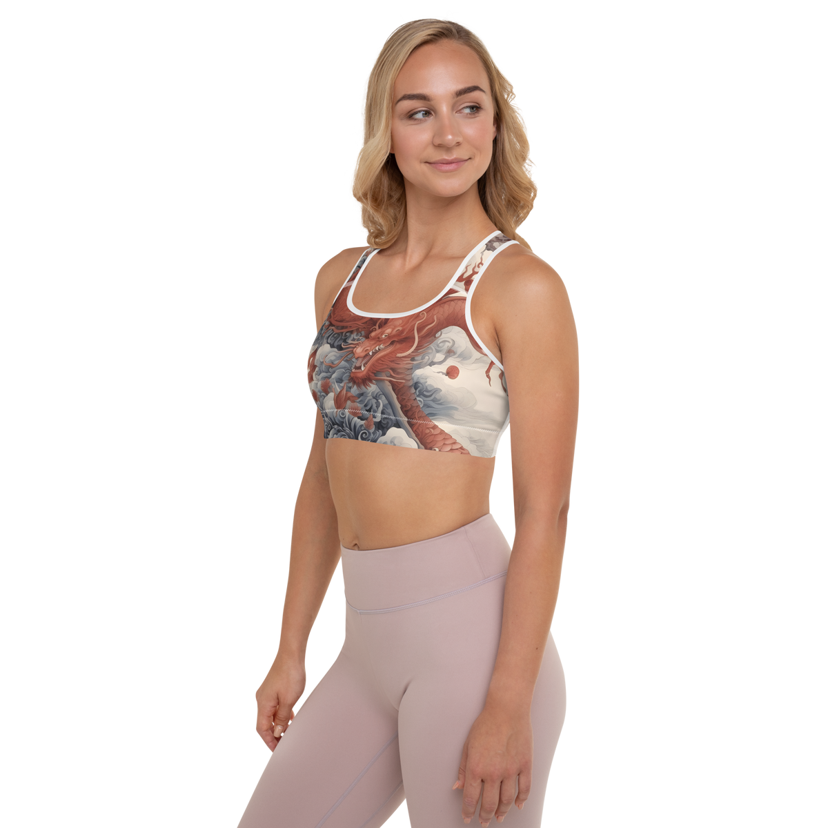 Watercolor Dragon Sports Bra