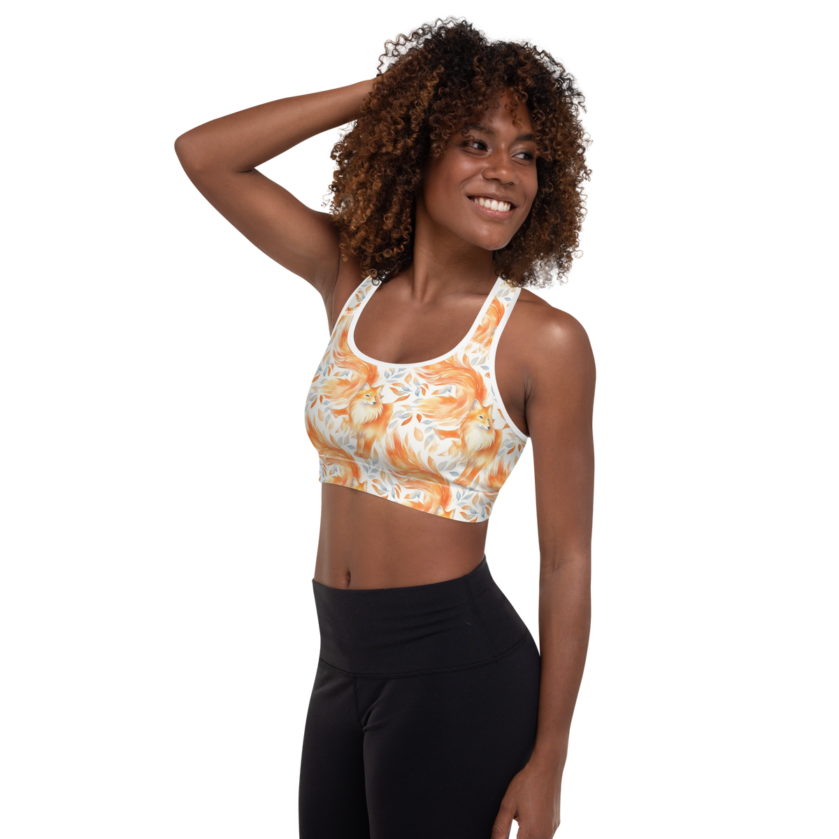 Watercolor Fox Sports Bra