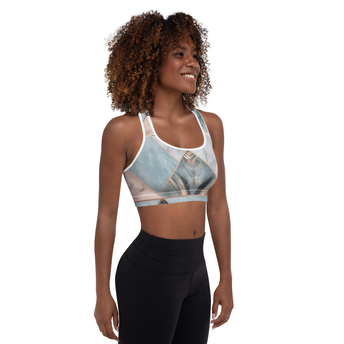 Pastel Marble Sports Bra
