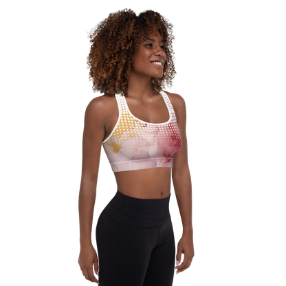 Pink Watercolor Sports Bra