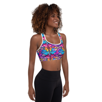 Psychedelic Leaves Sports Bra