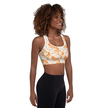 Watercolor Fox Sports Bra