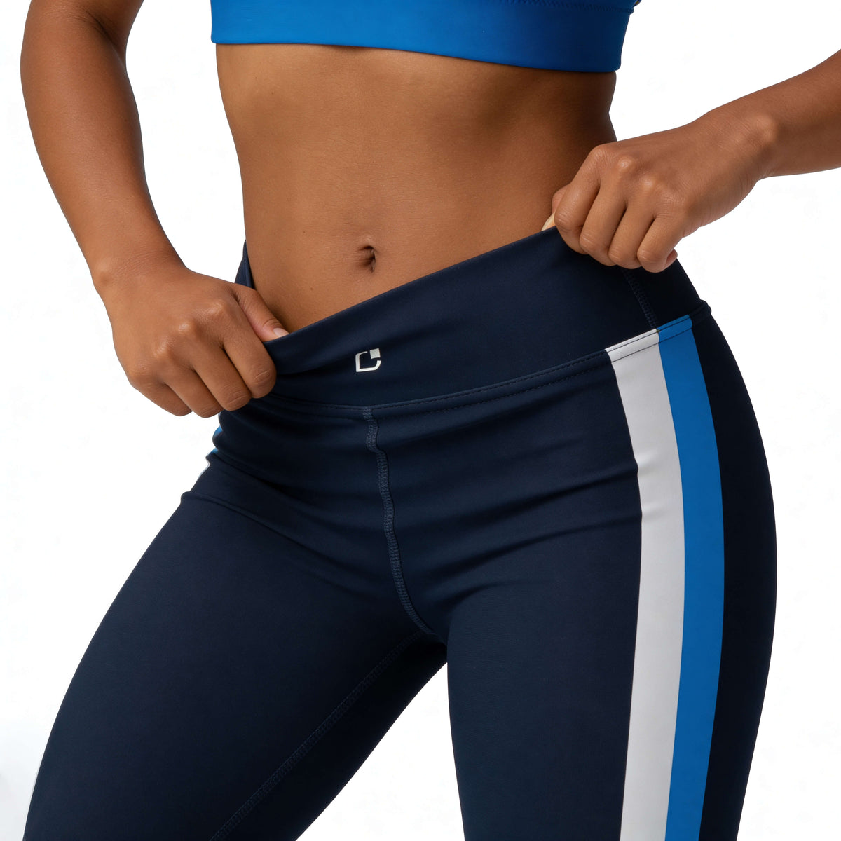 Blue Stripes Yoga Leggings