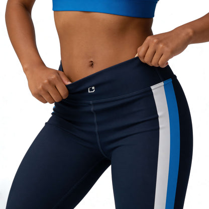 Blue Stripes Yoga Leggings