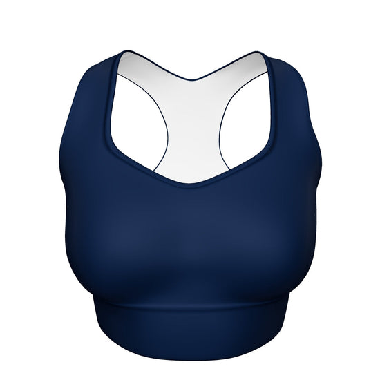 Blue Stripes Sports Bra