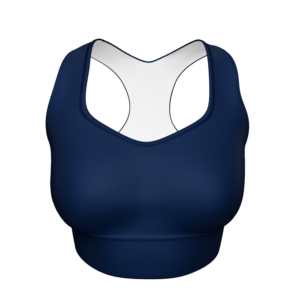Blue Stripes Sports Bra