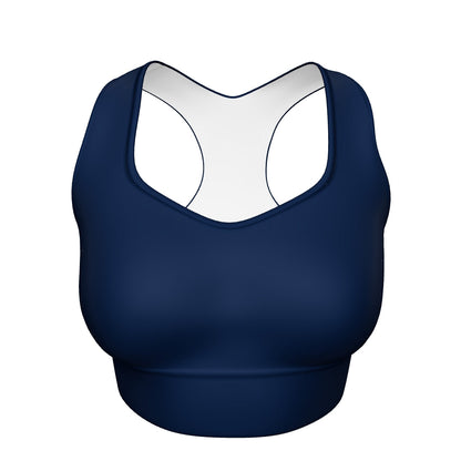 Blue Stripes Sports Bra