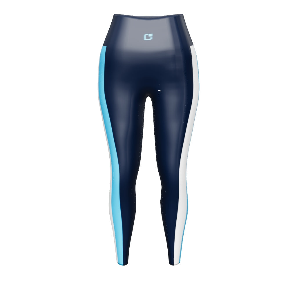 Blue Stripes Yoga Leggings