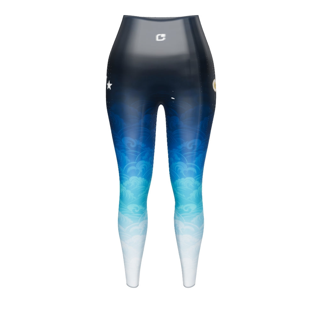 Blue Waves Alternative Yoga Leggings
