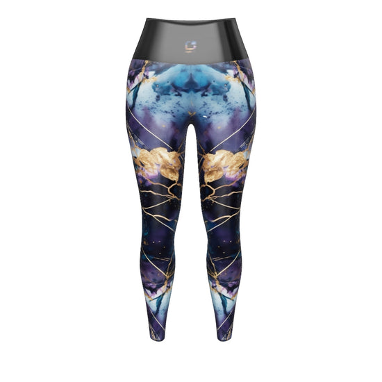 Midnight Marble Yoga Leggings