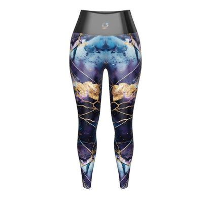 Midnight Marble Yoga Leggings