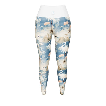 Oriental Crane Yoga Leggings