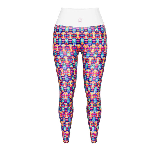 Pixel Art Yoga Leggings