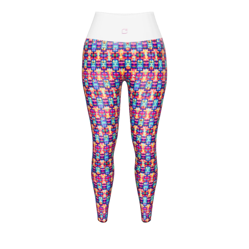 Pixel Art Yoga Leggings